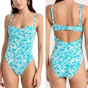 A.L.C Dylan Cloud Print One Piece Swimsuit